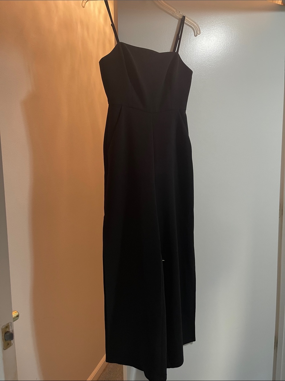 BCBGeneration Black Spaghetti-Strap black jump suit